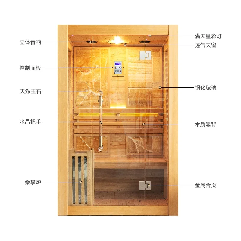 

Sweat SteamSolid Wood Steam Room Beauty Salon Light Wave weat m Energy