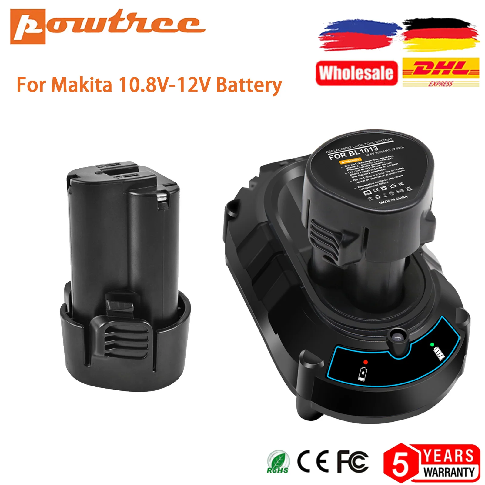 3Ah 6Ah For Makita Battery 10.8V-12V Li-ion Battery BL1013 BL1014 TD090D TD090DW LCT203W LCT204 194550-6 DF030D LCT203W