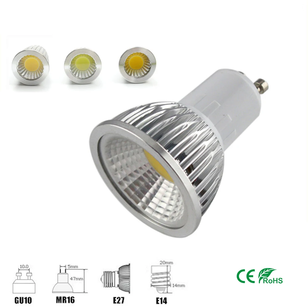 Best Quality COB GU10 220V LED Light Dimmable 9W 12W 15W Lamp MR 16 Spotlight 12V Warm White/Cool White Bulb Energy Saving lamp