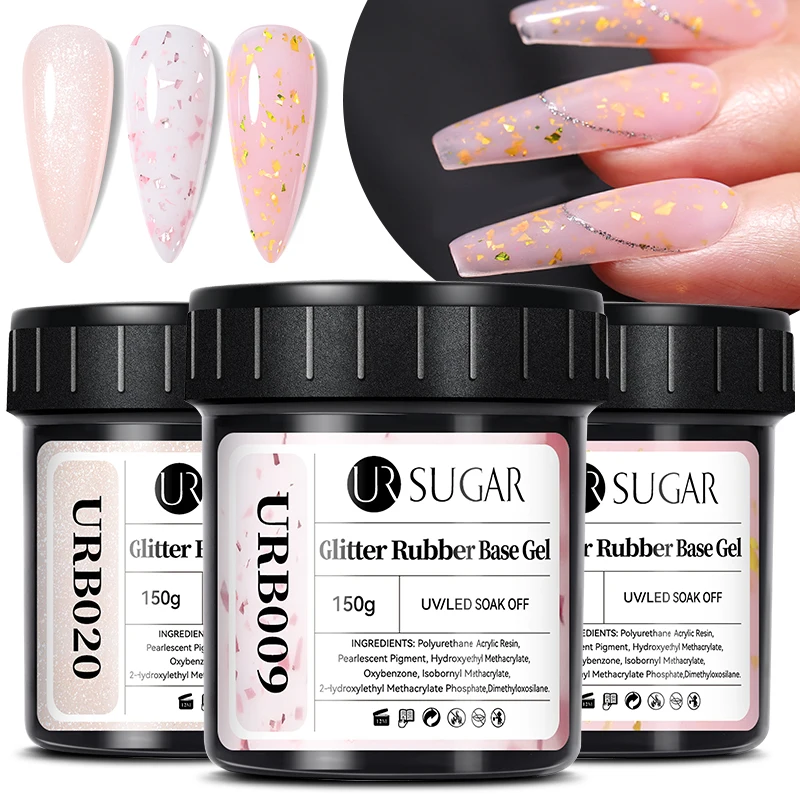 UR SUGAR 150g Gumowy żel bazowy do manicure Suplementy Oferta specjalna Funkcjonalny samopoziomujący lakier do paznokci UV Długotrwały żel do