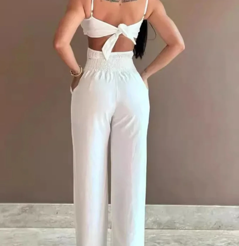 الصيف أزياء الأبيض بذلة المرأة الأزهار نمط Shirred الجوف خارج عارضة غير المتكافئة الرقبة جيب عارية الذراعين حللا