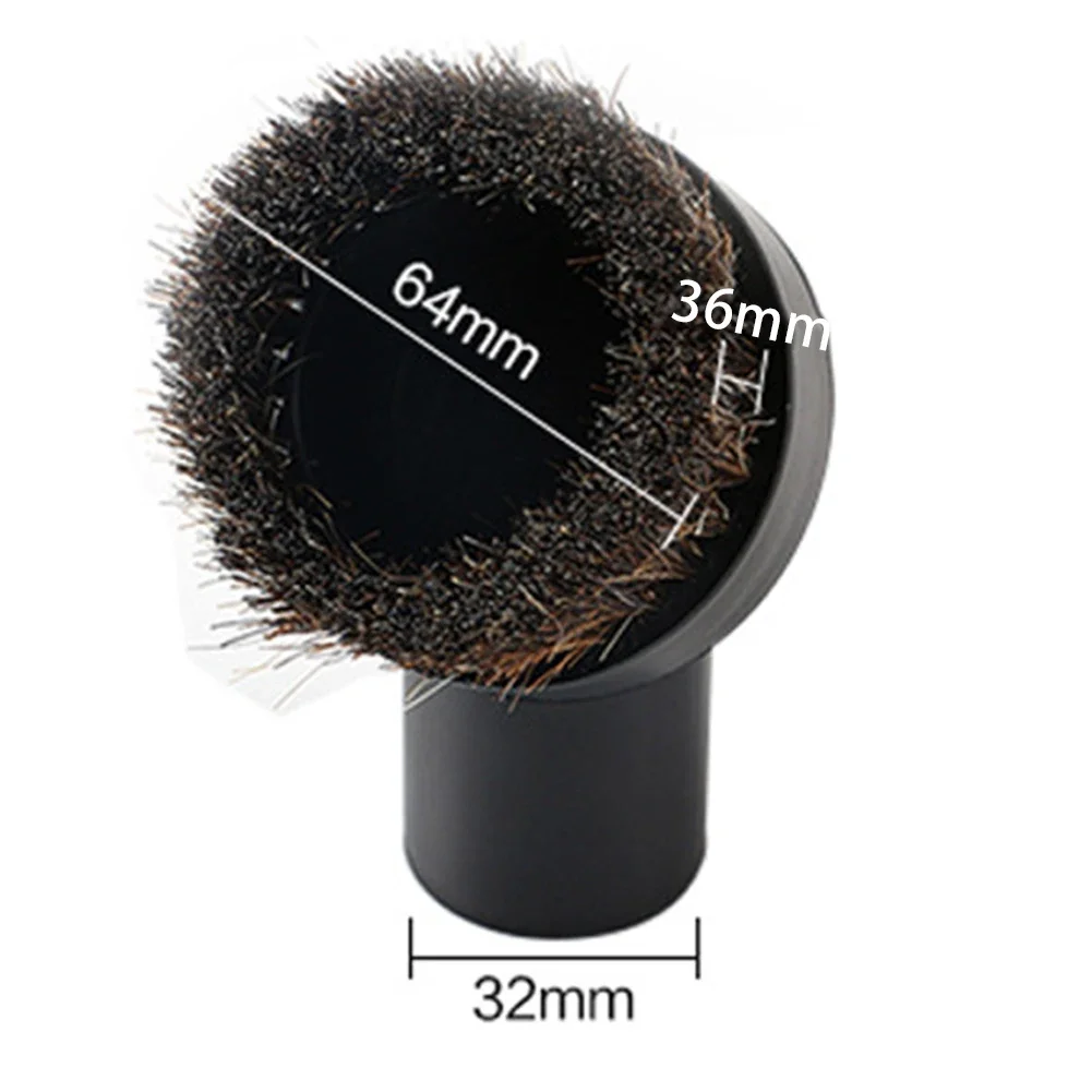 3.6cm Universal Long Horse Hair Round Brush Vacuum Cleaner Brush Crevice Attachment With Converting  Adapter 32mm To 35mm image 2