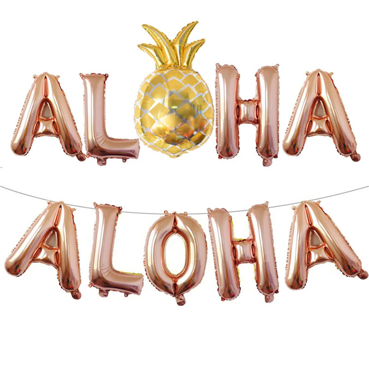 

Aloha Hawaiian Party Balloons Reusable Decorations Easy Inflate Seal Tinse Foil Wall Door Celebrations Accessories
