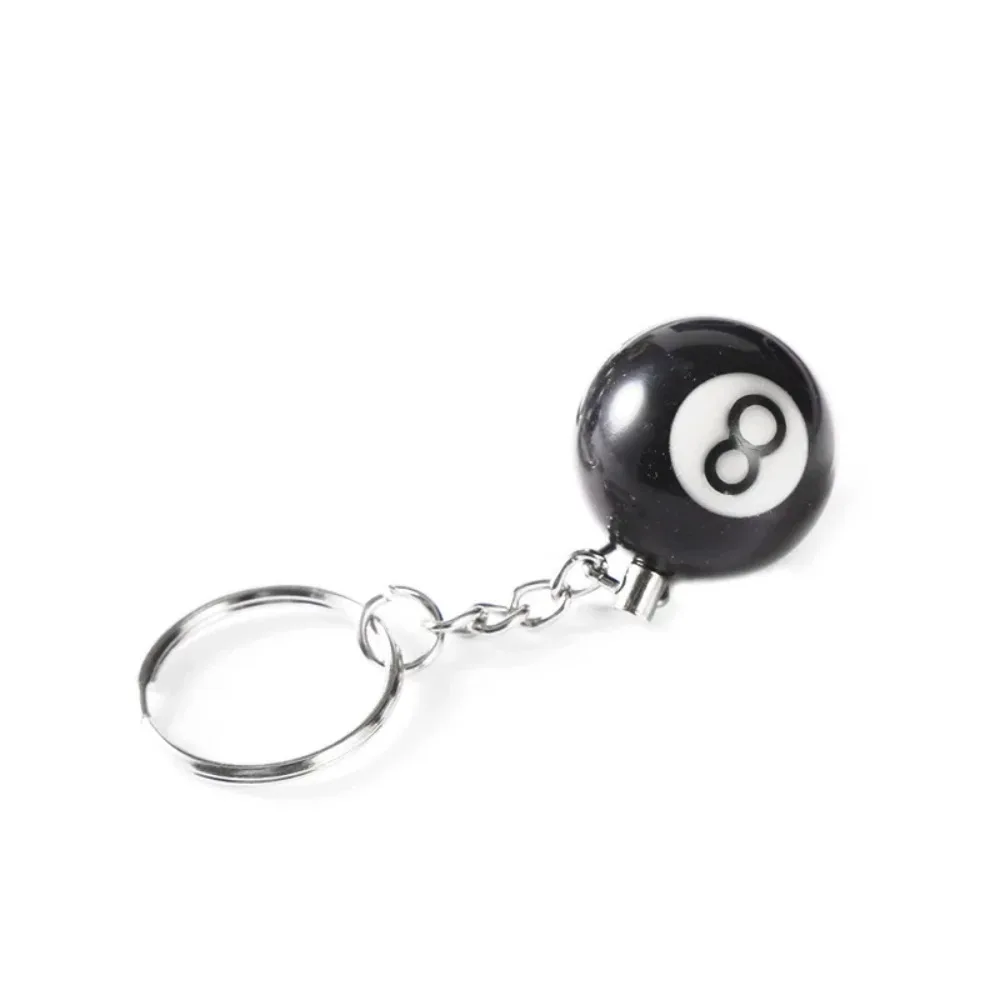 New Simple Niche Fashion Creative Trend Billiard Keychain Pool Key Ring Lucky Black NO.8 Keychain 32mm Resin Ball Jewelry Gifts