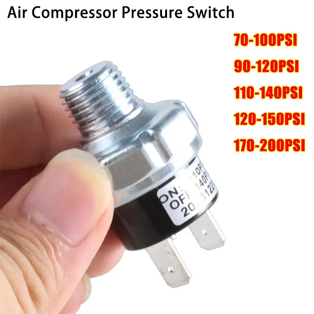 

70-100/90-120/110-140PSI Air Pressure Switch 1/4" NPT 12V/24V Air Compressor Switch Pressure Switch