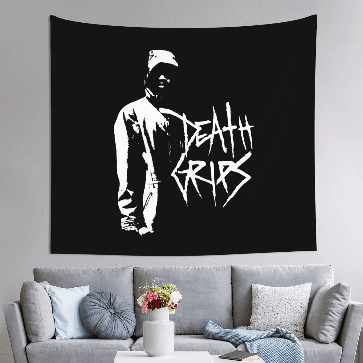 

Death Grips MC RIDE Tapestry Wall Hanging Printed Polyester Tapestry Bohemian Wall Blanket Room Decor Yoga Mat