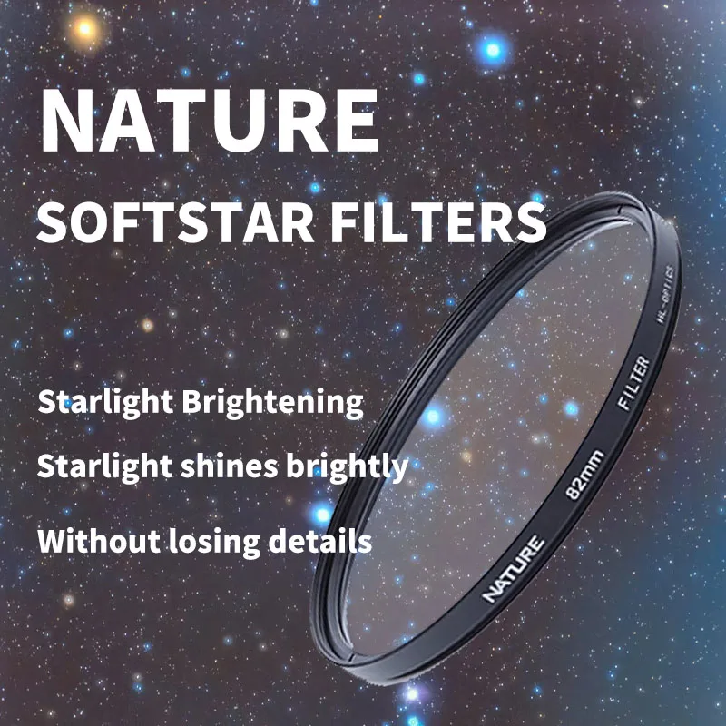 NATURE Starry Sky Soft Focus Lens37-82mm Filter Galaxy Starry Sky Photography Lens Soft Focus Lens Camera Star Track Photography