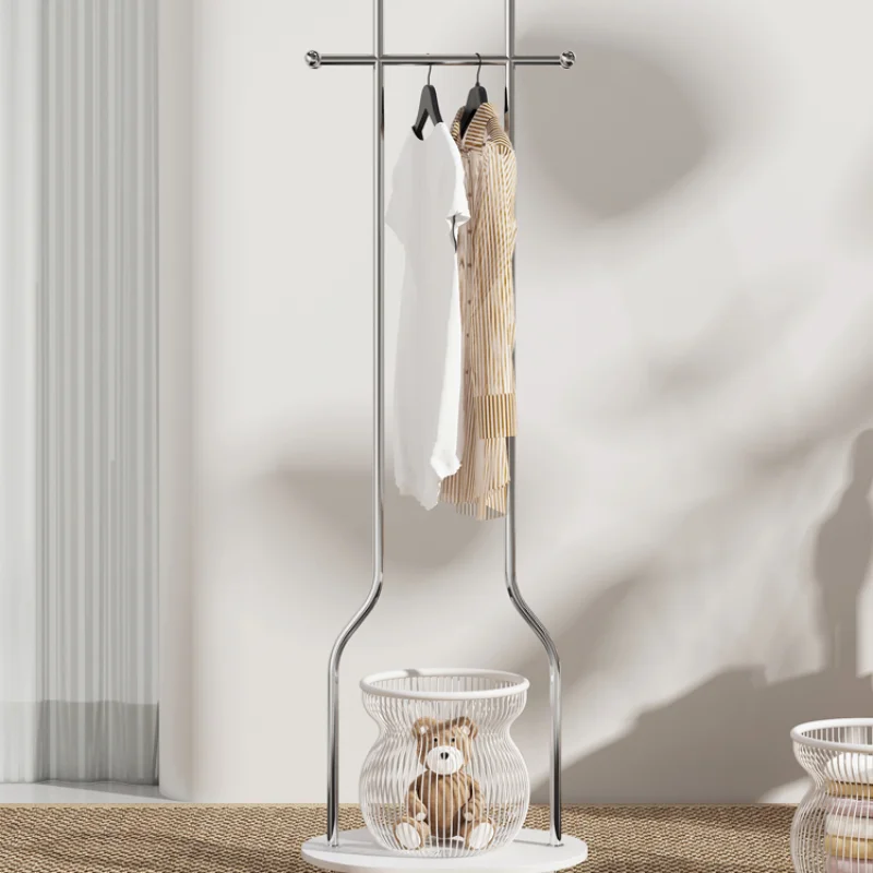 Original design stainless steel hat rack, floor standing bedroom vertical clothes hanger