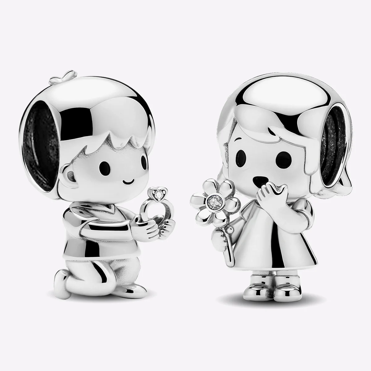 

Шармы-бусины из стерлингового серебра 925 пробы для пар, серия «Предложение» и «Признание», подходят для оригинальных браслетов Pan, изысканный ювелирный подарок