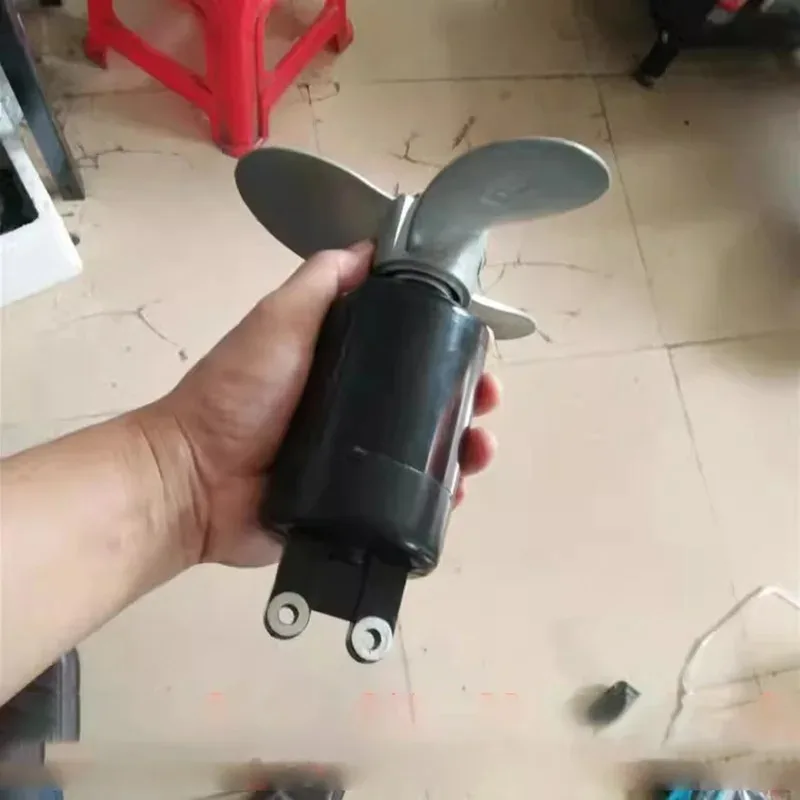 

DIY electric outboard motor propeller hanging propeller rubber boat 12V underwater motor propeller