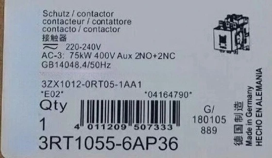 

Brand new orignial 3RT1055-6AP36 3RT1056-6AP36 3RT1064-6AP36 3RT1065-6AP36 3RT1075-6AP36 One-year warranty Fast delivery
