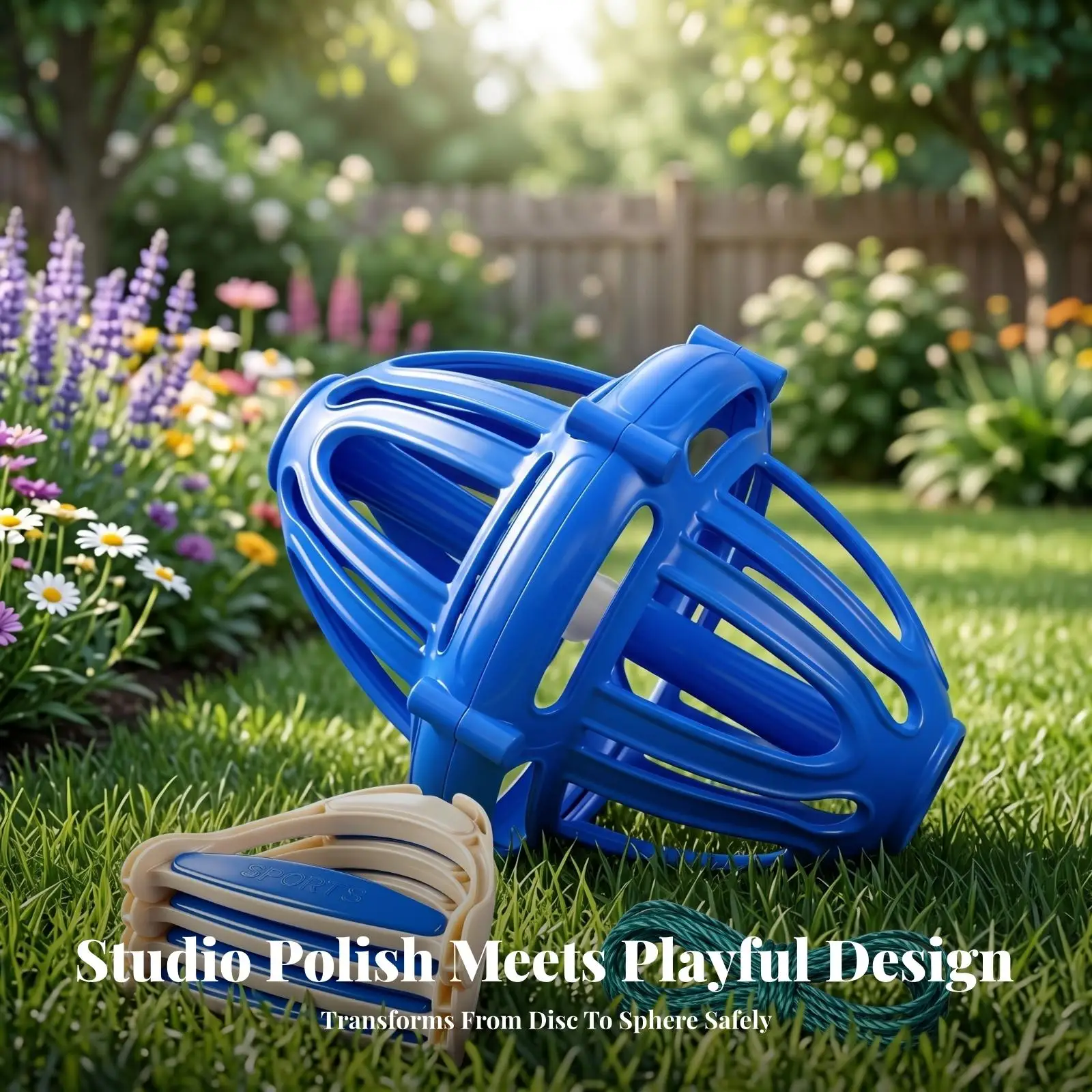 Kids Pull Along Ball Toy with Braided Rope for Cooperative Play and Physical Activity