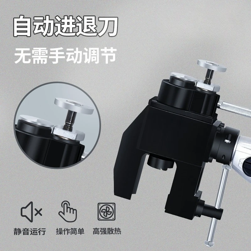 

Motor-portable electric round pipe chamfering machine, stainless steel groove external clamp pipe beveling machine