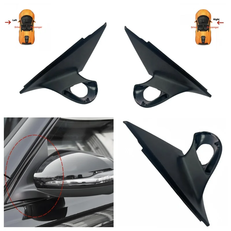 

For Mercedes-Benz GLB-Class W247 2019 2020 2021 2022 2023 Black Front Window Triangle Trim Mirror Cover Base Holder