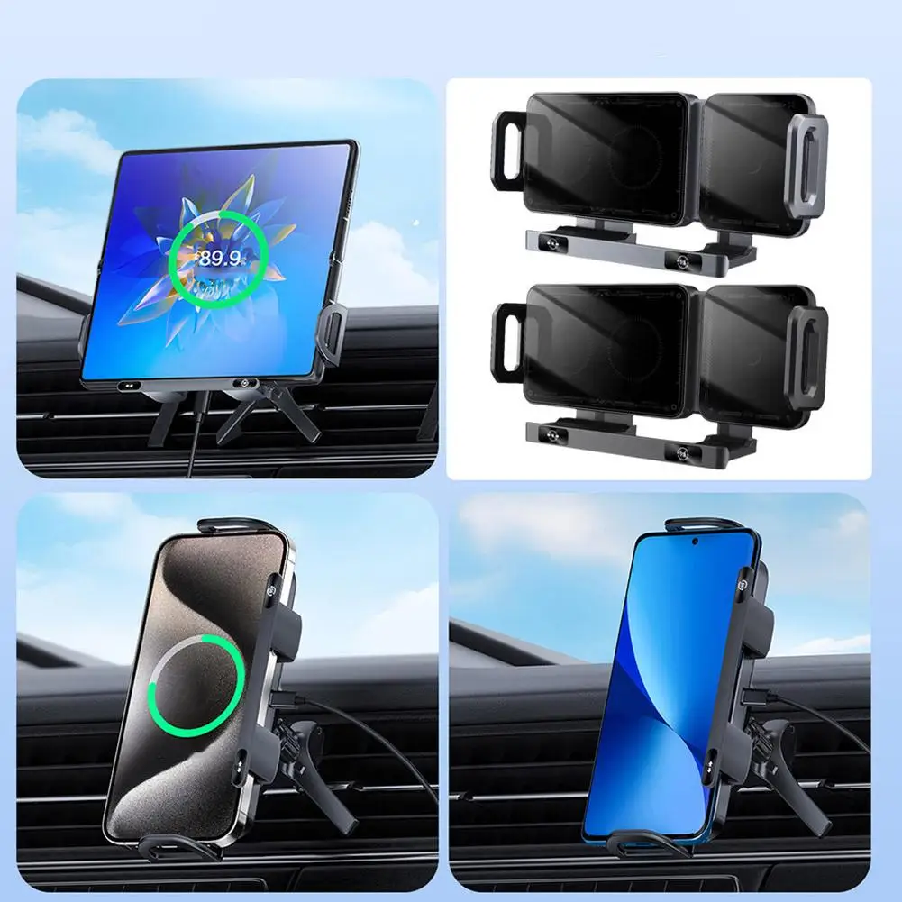 Car Mounted Rotating Folding Screen Phone Holder Screen Navigation Universal Auto Fixed Extendable Dashboard Bracket Holder L6S1