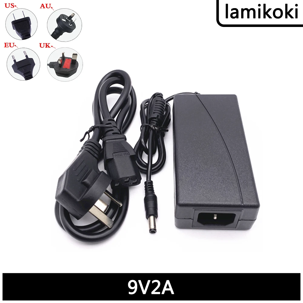 220V To 9V 2A Foot Safety Power Adapter Transformer Desktop 2000ma Line