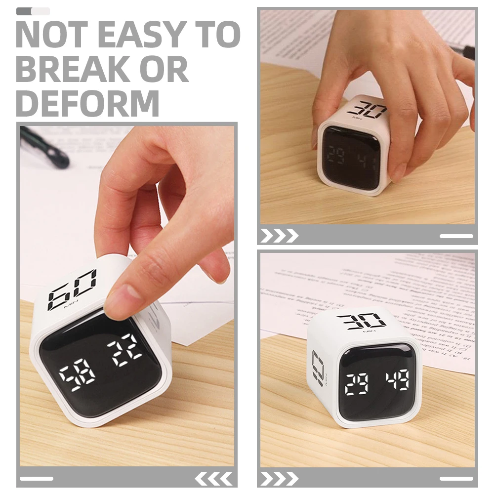 

Creative Cube Digital Electronic Alarm Countdown For Study Classroom Baking Small Plastic Household Tool Supplies Timers Cooking