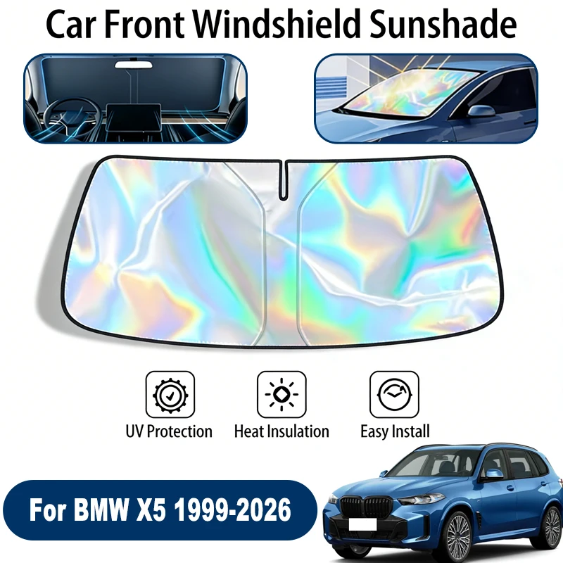 

Windshield Sun Shade For BMW X5 1999-2026 Foldable UV Reflective Front Window Sun Protection Cover Accessories