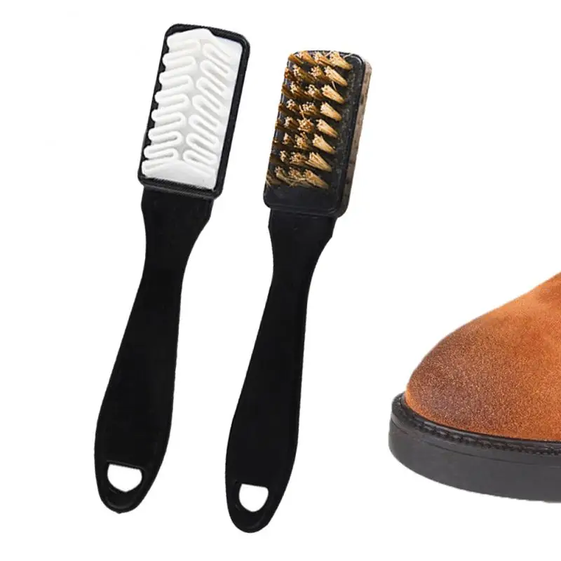 1PC Double-sided Shoe Brush Durable Plastic Shoe Washing Brush Suede Shoe Cleaning Brush Household Cleaning Tools Accessories