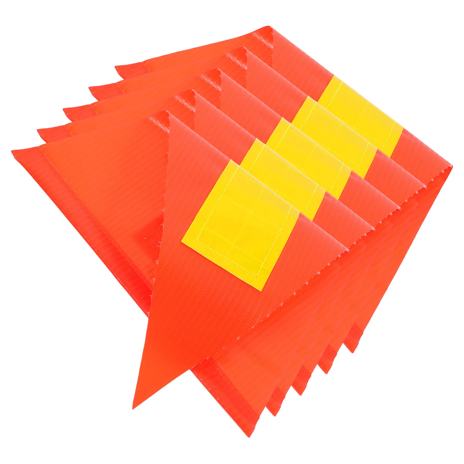 

5pcs Bike Safety Flag High Visibility Waterproof Durable Cycling Warning Flag For Bicycle Trailer Wheelchair Reusable Easy