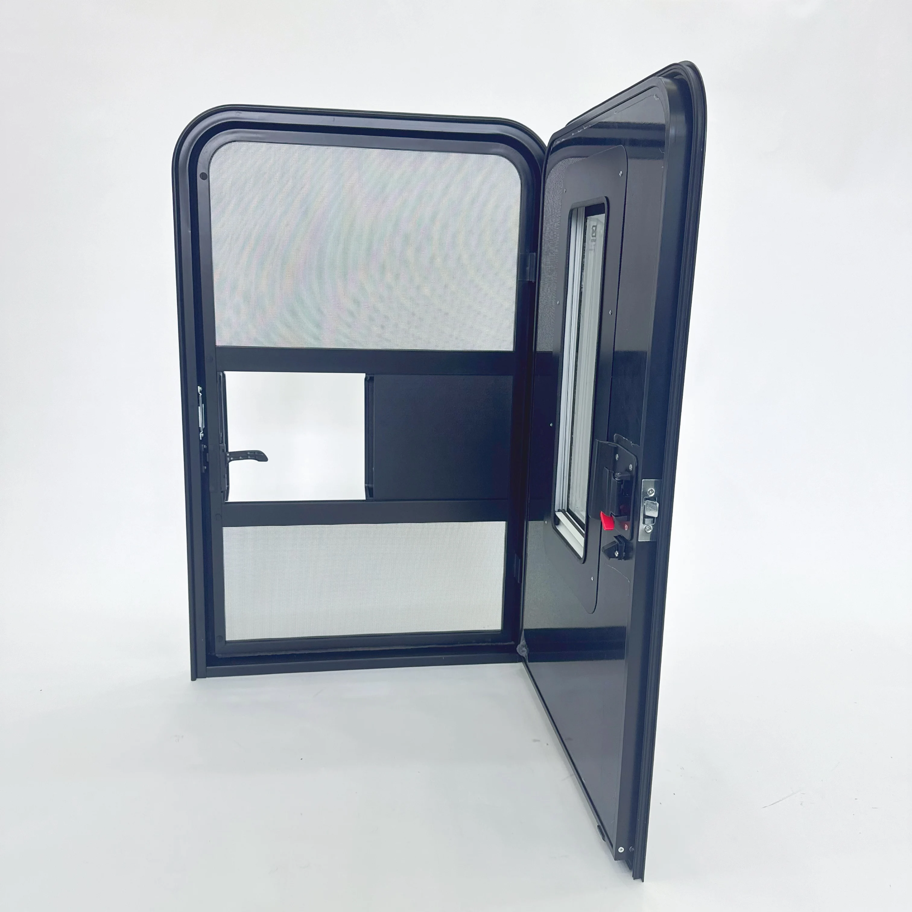 메이디 핫세일 내구성 방수 야외 수동/자동 RV 캠퍼 도어 모터홈 액세서리 알루미늄 합금