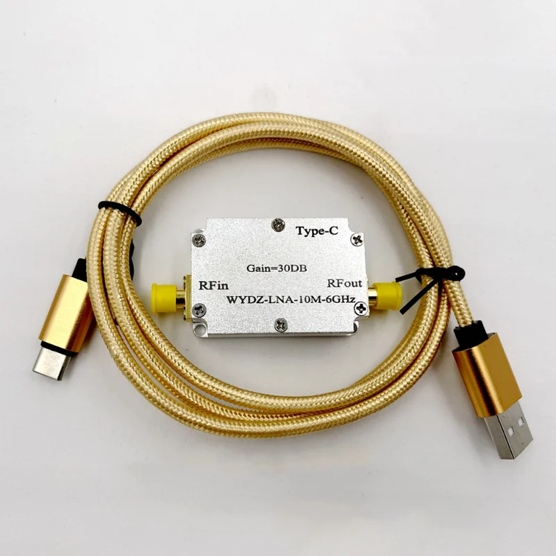 10M-6GHz Low Noise Amplifier Gain 30DB High Flatness LNA Amp RF Signal Driving Receiver Front End