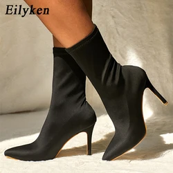 Eilyken Sexy Sock Boots Stretch tacchi alti per le donne primavera autunno moda stivaletti scarpe femminili