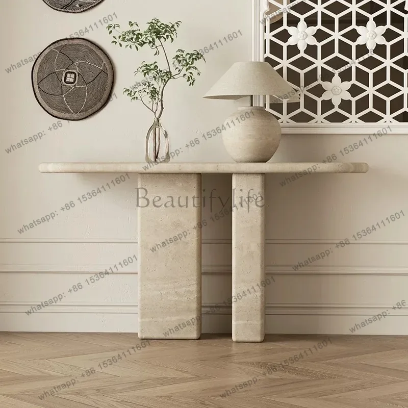 

Retro, entrance table, living room household long table, entrance corridor against the wall, entrance desk table