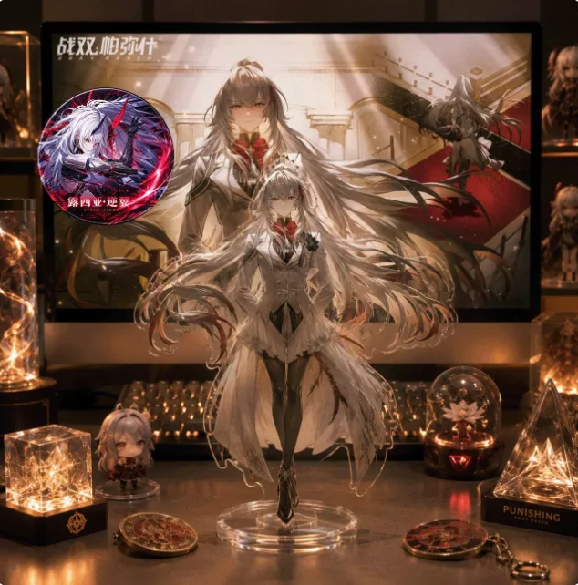 Anime GRAY RAVEN：PUNISHING Acrylic Double-Sided Stand Figure Model Plate Cosplay Collection Desktop Decor Gifts XTRJ