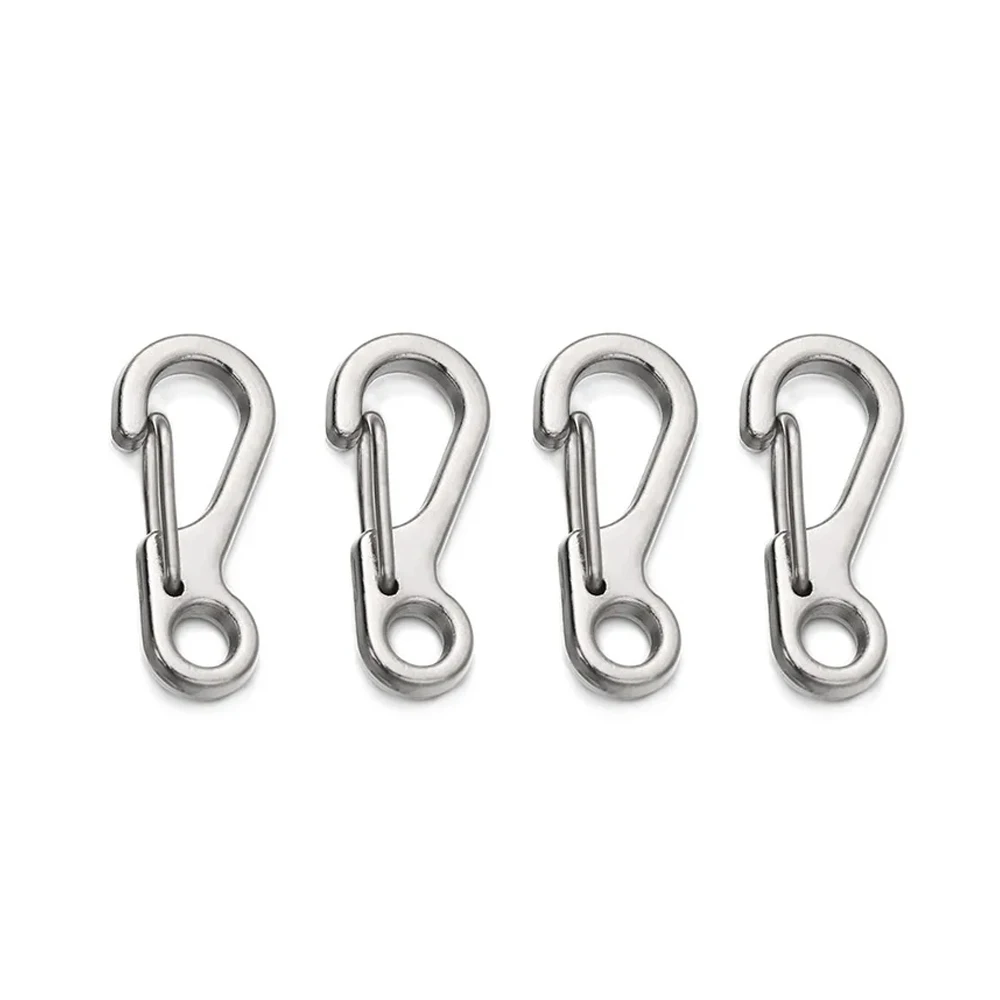 4/10 Stuks Karabijnhaak D-Ring Sleutelhanger Lente Clips Mini Aluminium Hang Gesp Survival EDC Gear outdoor Camping Sleutelhanger Tool