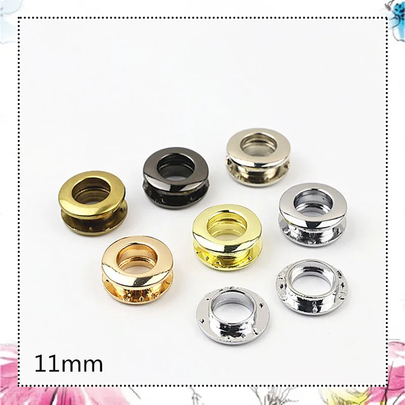 

30pcs ID11mm Metal Die-casting Eyelets Buckle O Ring Screws Stoma Clasp DIY Garment Perforated Rope Hook Accessories