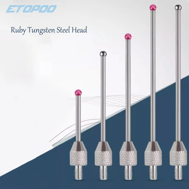 Dial Indicator Probe With Ruby Ball Contact Points Thread Indicator Dial Gauge Gauge extension Rod Ruby Multimeter Test Lead