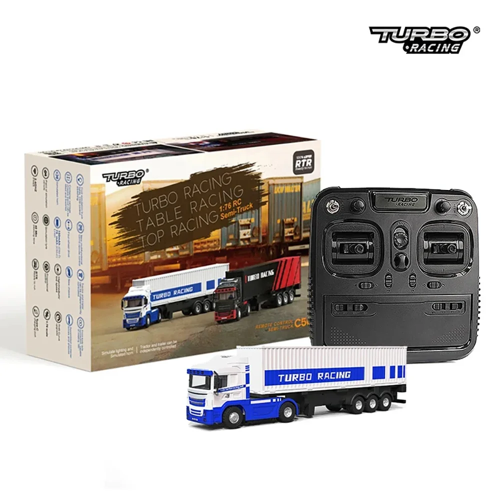Turbo Racing 1:76 C50 C50-T C50-C RC Car Semi-truck P81 10CH Mini