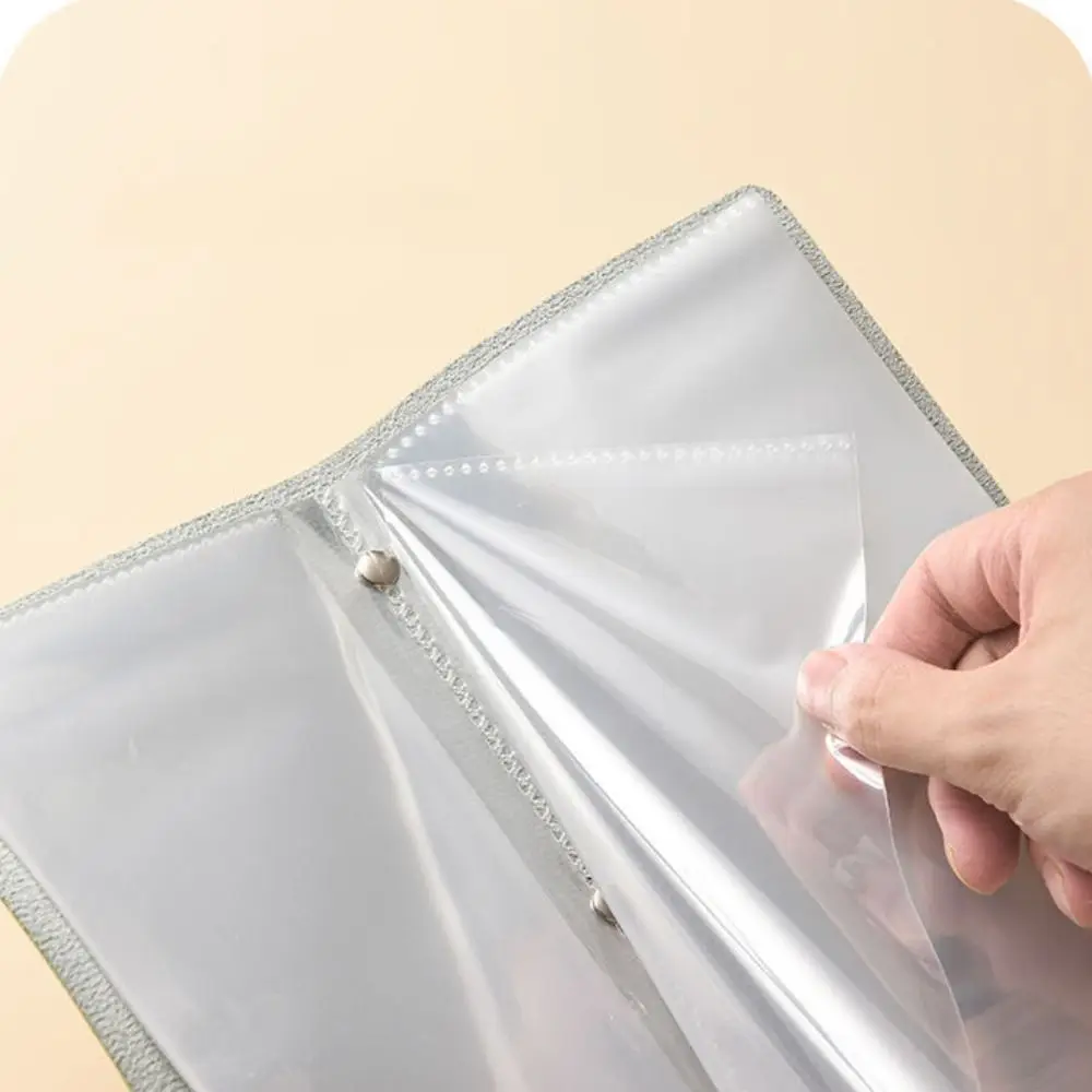 

Fun Money Savings Challenge Binder Solid Color Easy Savings Challenges Book Clear PU Cash Budget Notebook Bills Storage