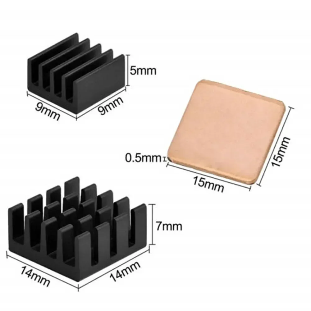 Efficient Cooling Set with Aluminum Alloy Copper Heat Sink for Raspberry Pi 25 Radiators for Optimal Heat Dissipation