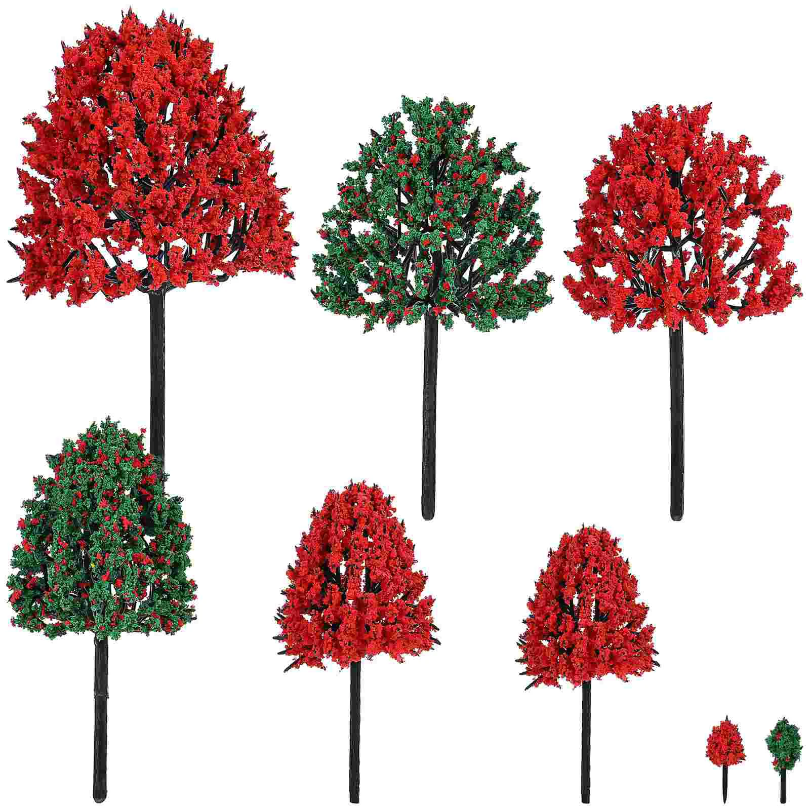 38 pezzi modello sabbia tavolo piante ornamento albero costruzione diorama alberi accessori architettonici piccoli modelli in plastica