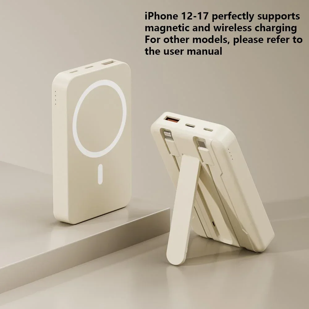 

10000mAh Ultra - Magnetic Power Bank! LED Digital Display, Compact Silicone, Fast Wireless Charge For iPhone 12 - 17 Pro/Max!