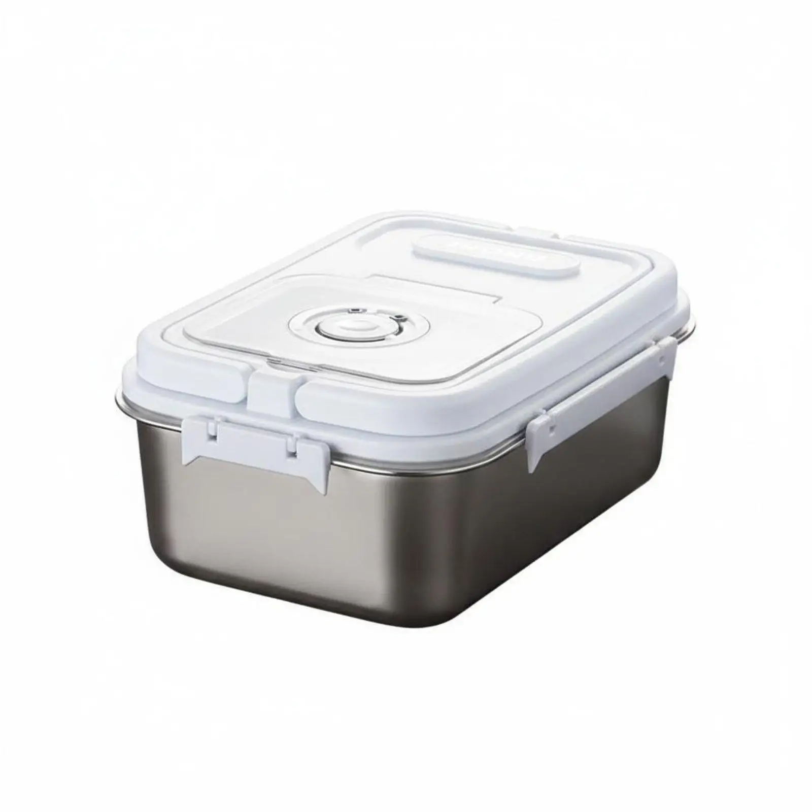 Airtight Stainless Steel Storage Bin for Rice Flour Sugar Grains with Locking Buckles and Foldable Handle for Kitchen Pantry