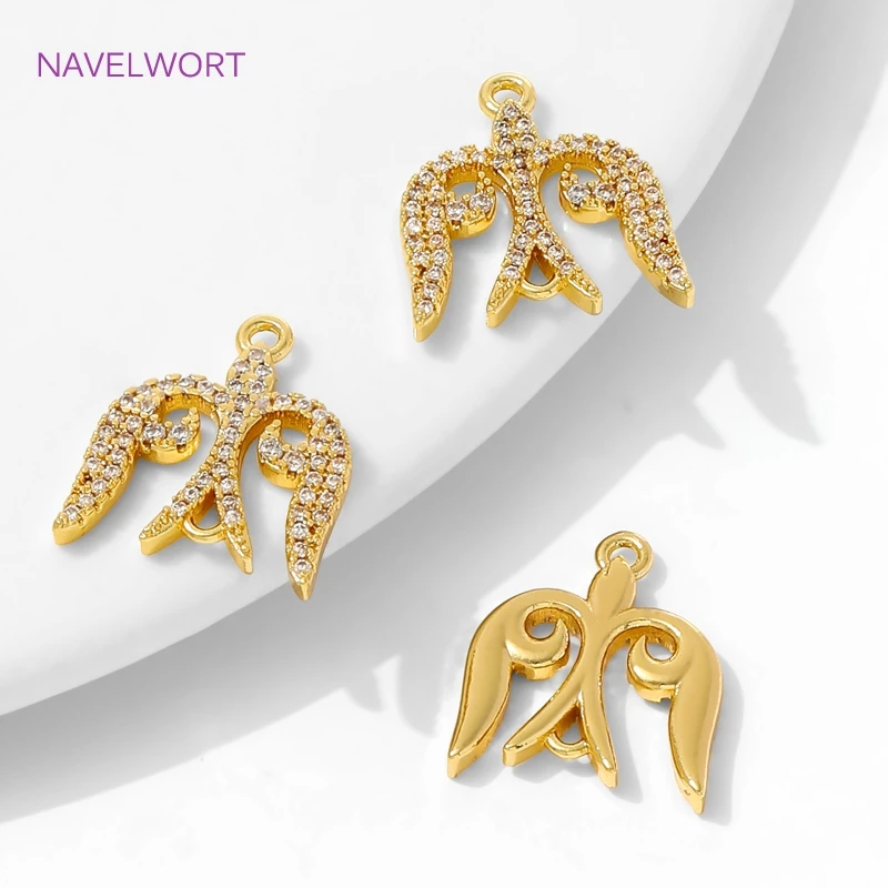 1/2Pcs Brass Charms Connectors 18K Gold Plated Inlaid Zircon Connector Charms,Connectors For Jewelry Making,Bracelet Accessories image 6
