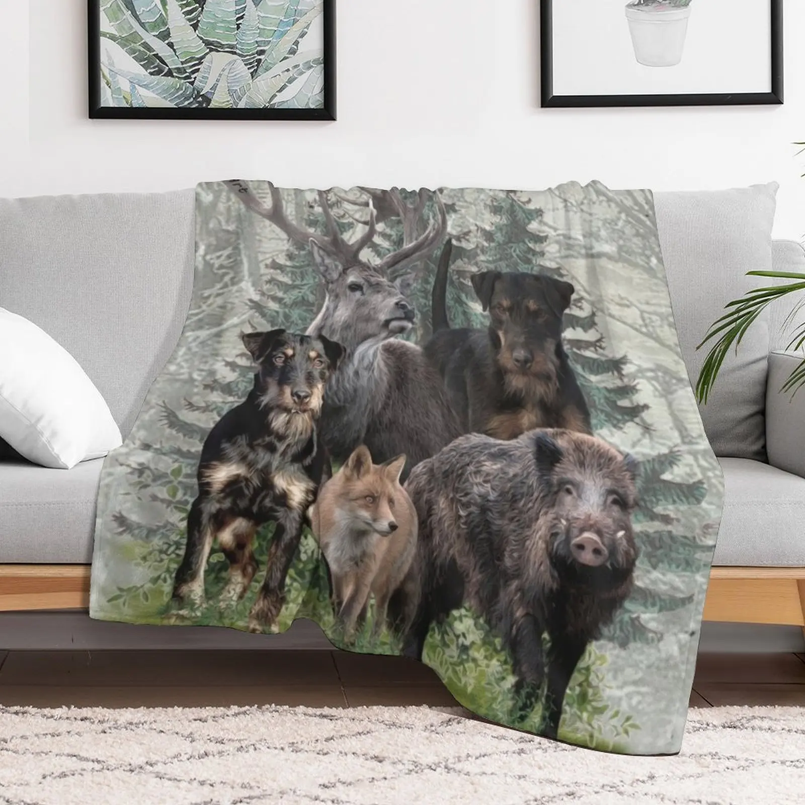 Jagdterrier, Dear Beast & Brute Force v. Renbrad Throw Blanket Large Shaggy Blankets For Sofas Blankets