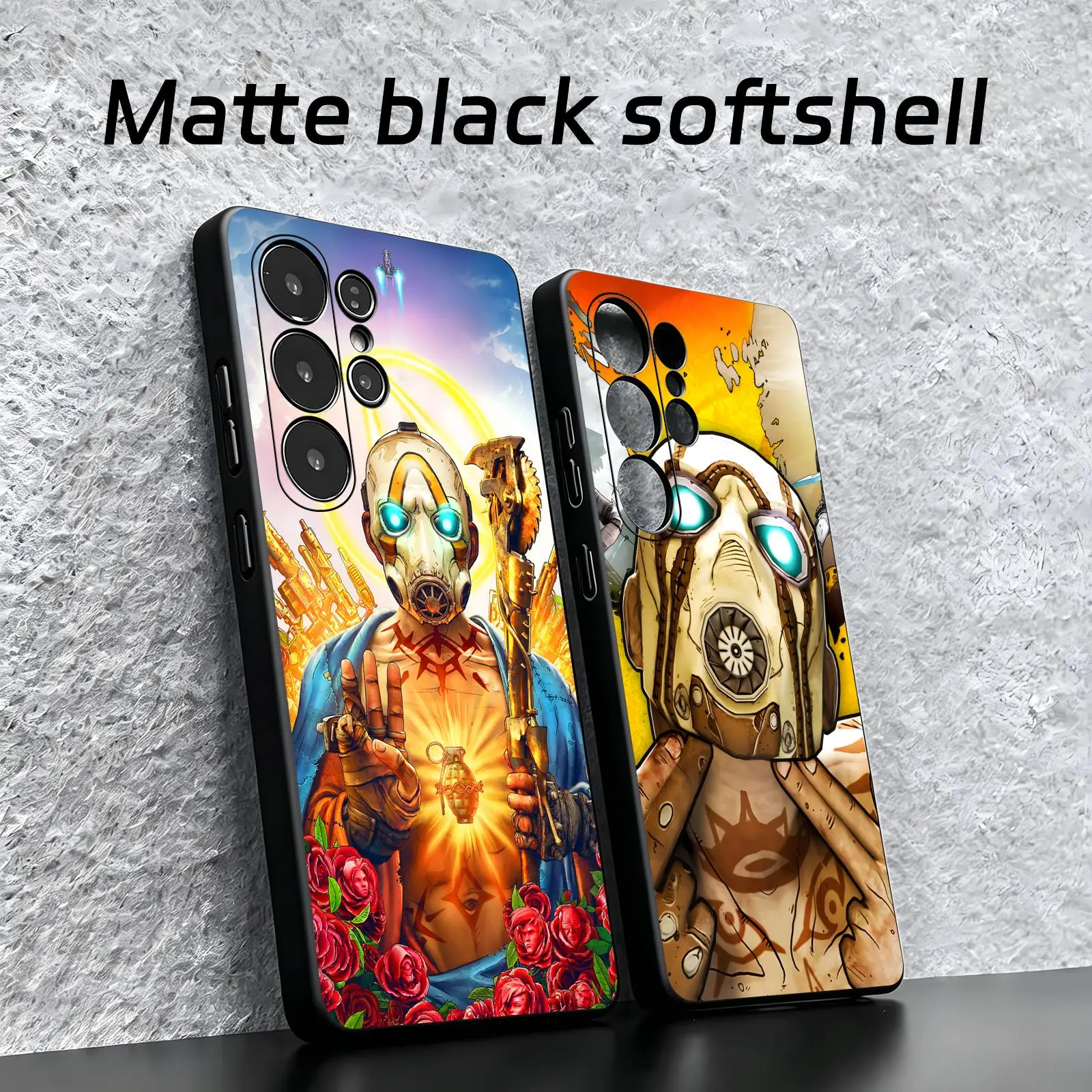 Capa de Telefone COOL Borderlands C-Claptrap para Samsung S26 S25 S24 S23 S22 S21 S20 Ultra Note20, Capa Preta Macia e à Prova de Choque