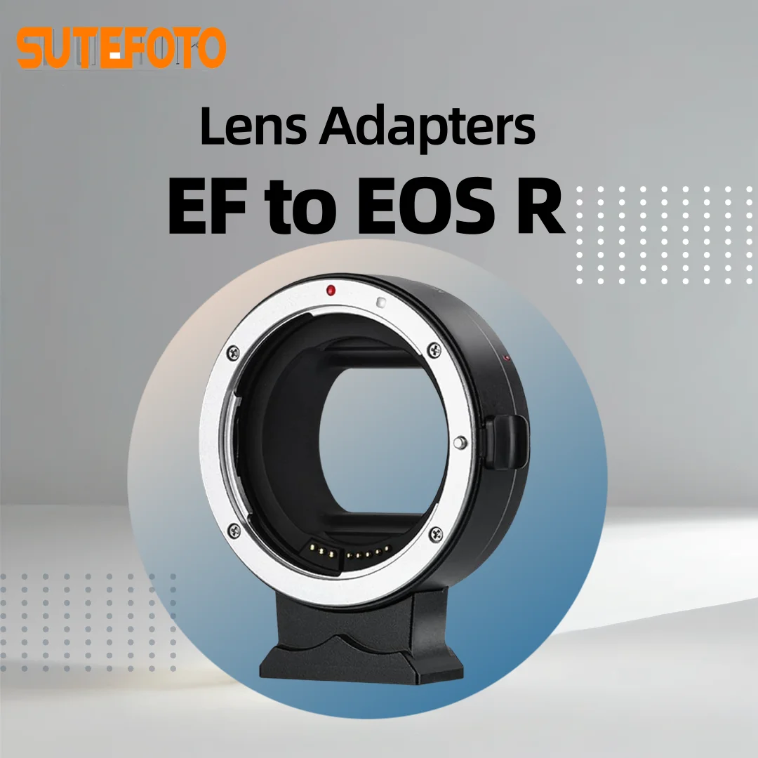 

SuteFoto EF-EOS R for Canon R50 EF EF-S Lens to Canon EOS R RF Mount Full Frame Cameras Focus Camera Lens Adapter Ring IS Image