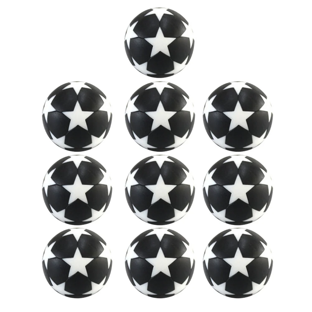 

10Pcs Tabletop Game Balls 32Mm Black White Mini Soccer Balls for Foosball Game Replacement Realistic Play Office Break Party
