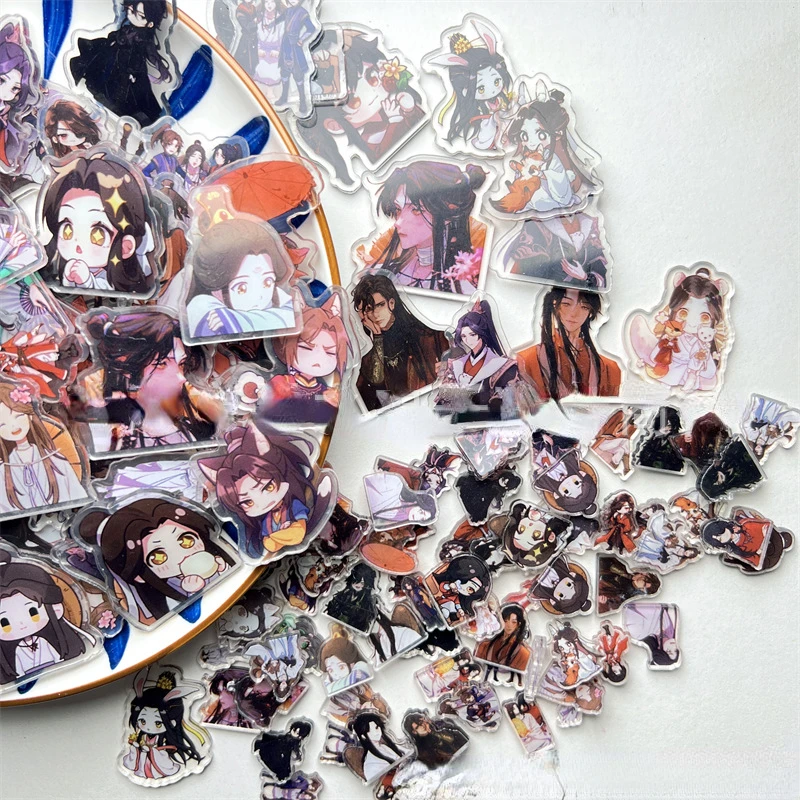 Heaven Official's Blessing Cartoon Anime Acrylic Hua Cheng UV Printing Thick Double Layer Slices Handmade DIY Cute Accessories