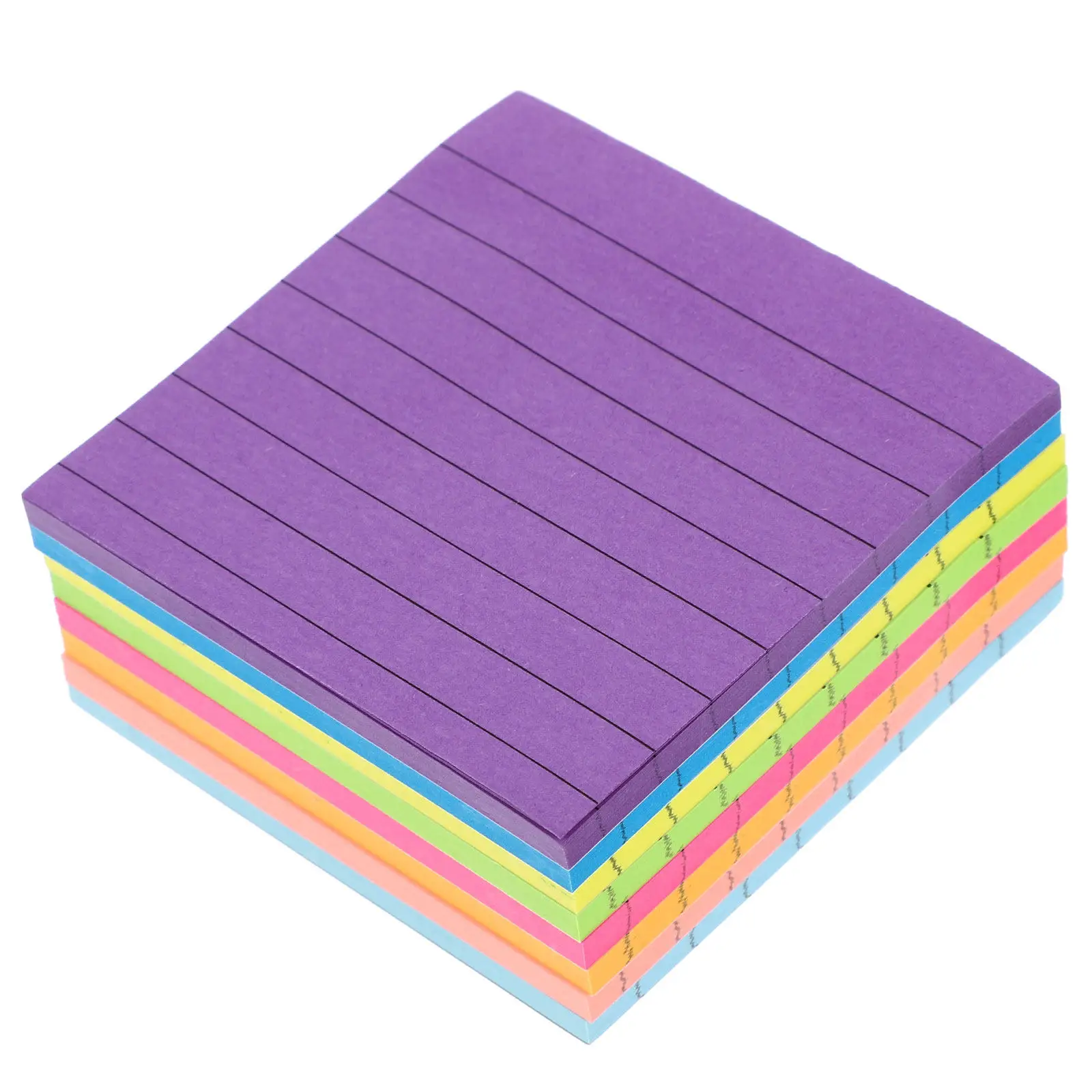 

8Pcs Fluorescent Sticky Memo Pads Small Self Adhesive Note Pads Smooth Writing Portable Memo Stickers for School Office Home