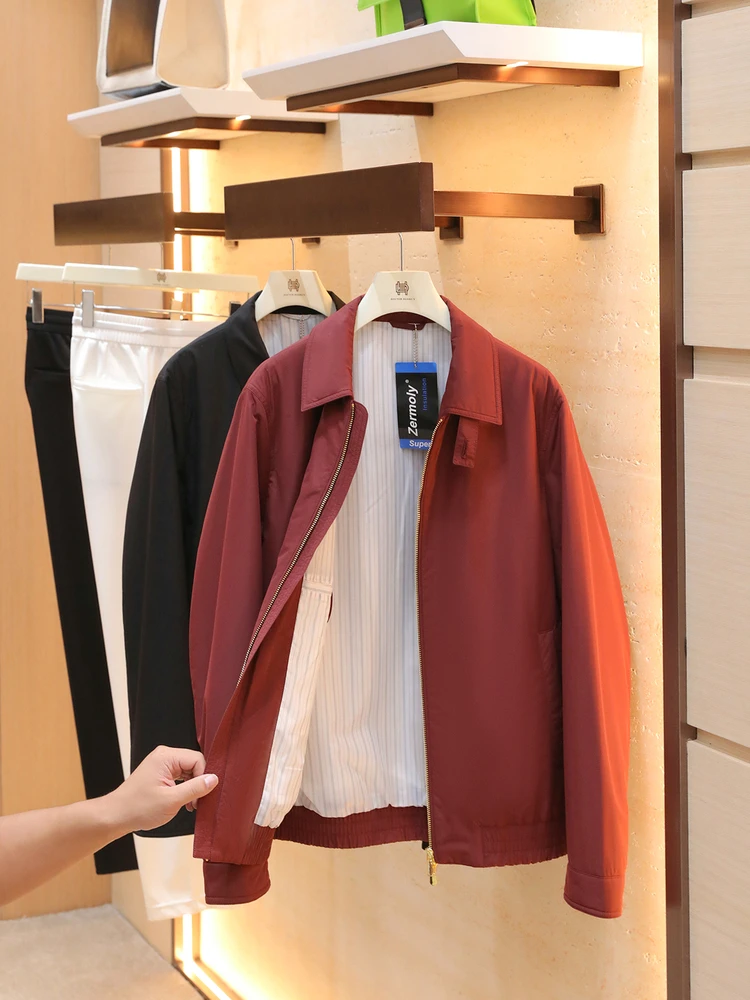 

Cotton Jaet Men's Lightweight Casual Faion Urban Sle Waterproof Treaent round Hem Zipper Closure Color