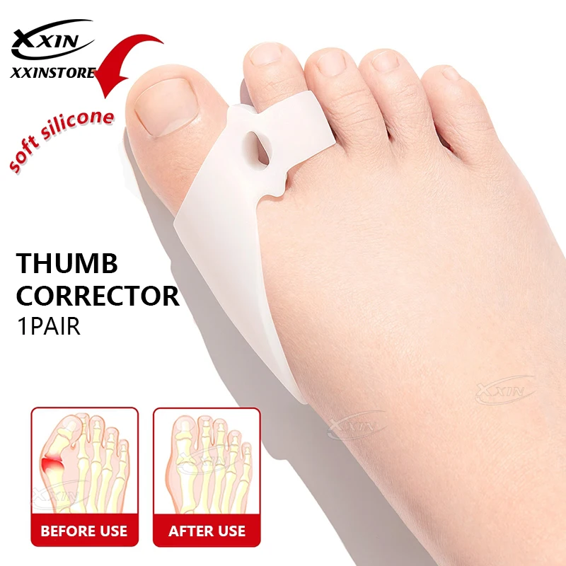 【Xxin】Silicone Gel Thumb Corrector Bunion Small Toe Protector Separator Hallux Valgus