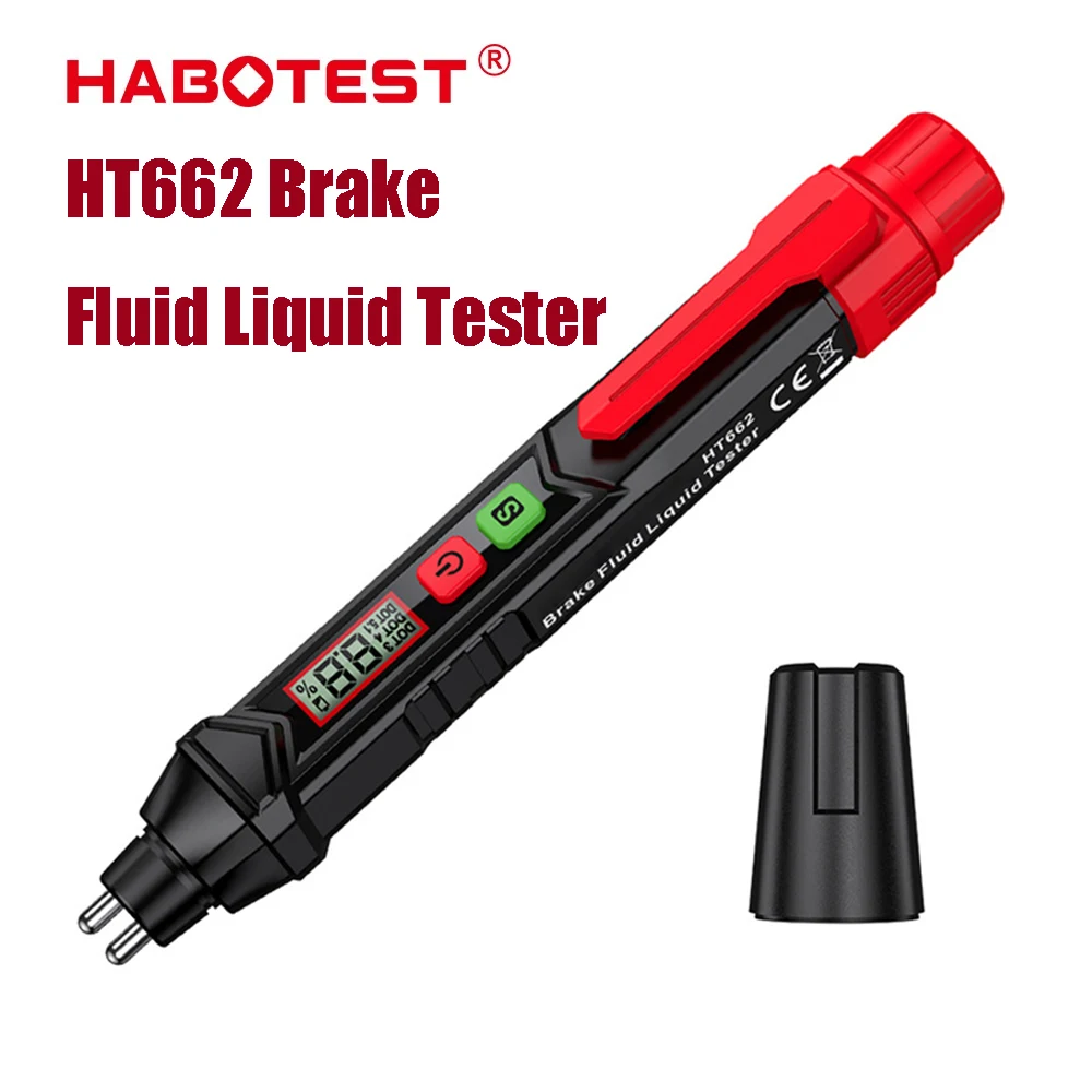 HABOTEST HT662 Car Brake Fluid Moisture Meter Liquid Oil Tester Pen Analyzer For DOT3/DOT4/DOT5.1 Brake oil Quality Flow Meters