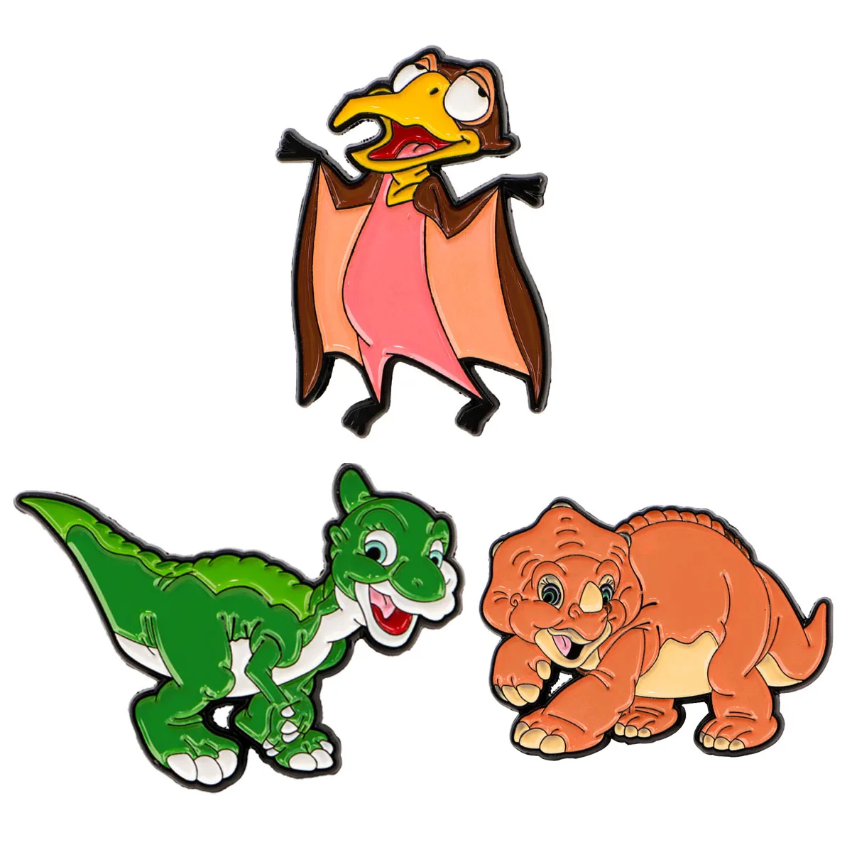 Cute Dinosaur Enamel Pins Cartoon Animal Brooches Badge Lapel Pin For Backpack Clothes Accessories Funny Jewelry Birthday Gifts