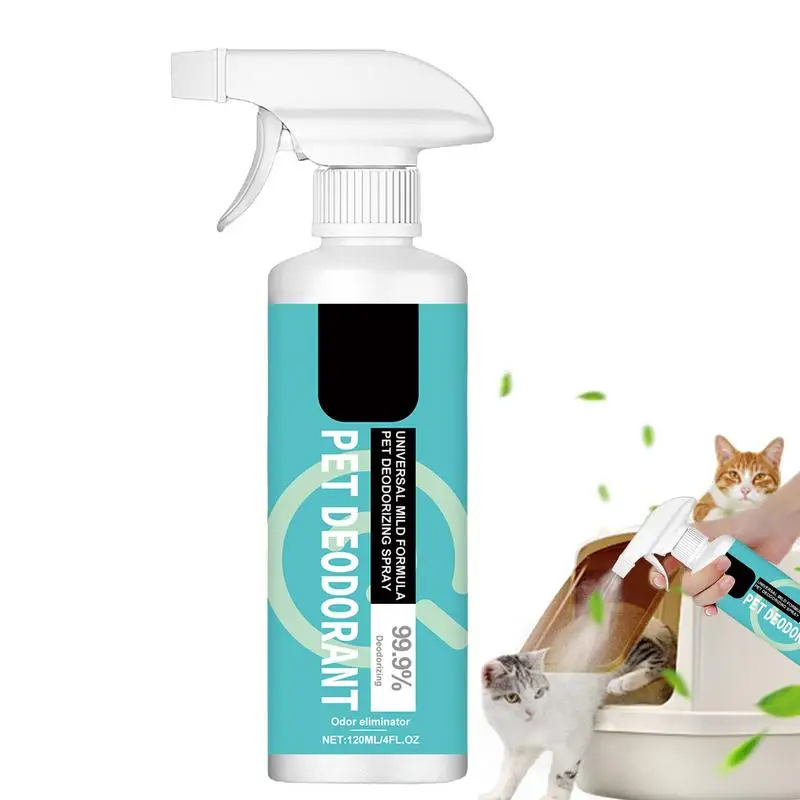 Pet Deodorizer Odor Eliminator Spray Dog Cat Smell Eliminator Long-Lasting Odor Fighter Pet Body Deodorizing Cleaning Spray